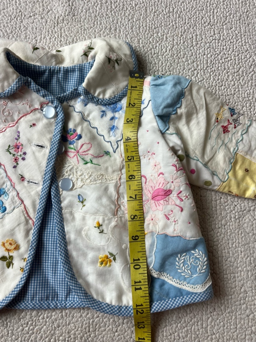 HANDMADE EMBROIDERED TODDLER JACKET 2T QUILTED - Picture 4 of 4